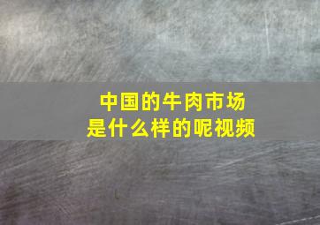 中国的牛肉市场是什么样的呢视频