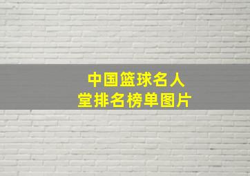 中国篮球名人堂排名榜单图片