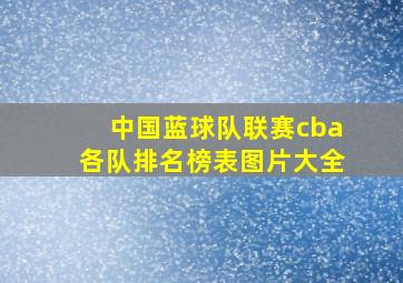 中国蓝球队联赛cba各队排名榜表图片大全