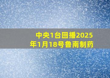 中央1台回播2025年1月18号鲁南制药