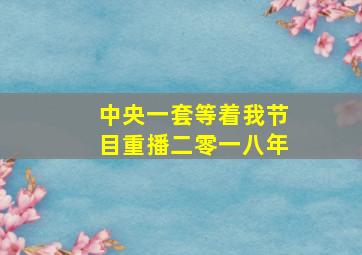 中央一套等着我节目重播二零一八年