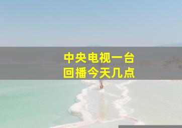 中央电视一台回播今天几点