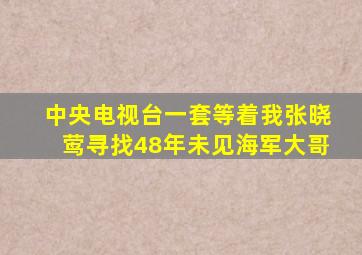 中央电视台一套等着我张晓莺寻找48年未见海军大哥