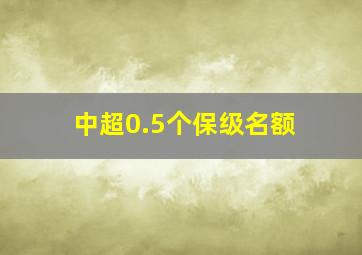 中超0.5个保级名额