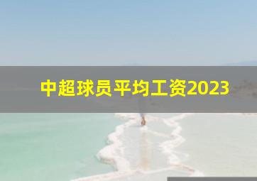 中超球员平均工资2023