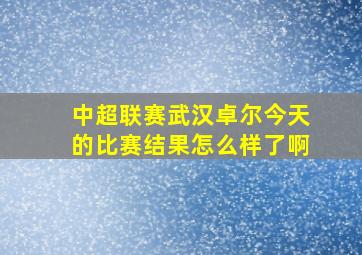 中超联赛武汉卓尔今天的比赛结果怎么样了啊