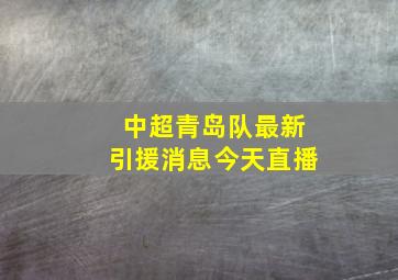 中超青岛队最新引援消息今天直播