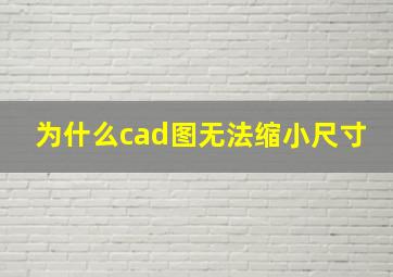 为什么cad图无法缩小尺寸