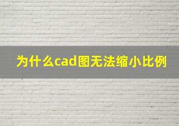 为什么cad图无法缩小比例