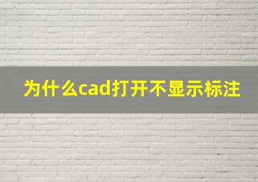 为什么cad打开不显示标注