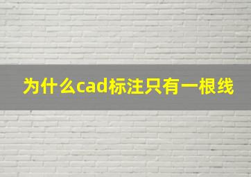 为什么cad标注只有一根线