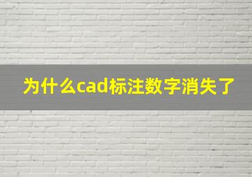 为什么cad标注数字消失了