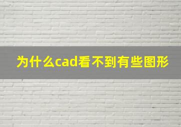 为什么cad看不到有些图形