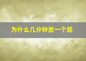 为什么几分钟放一个屁