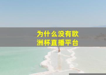 为什么没有欧洲杯直播平台