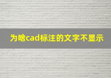 为啥cad标注的文字不显示