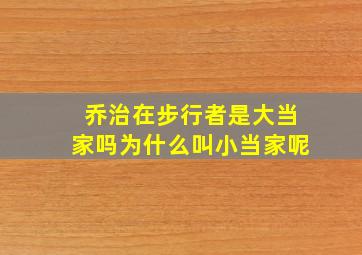 乔治在步行者是大当家吗为什么叫小当家呢