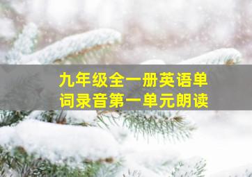 九年级全一册英语单词录音第一单元朗读