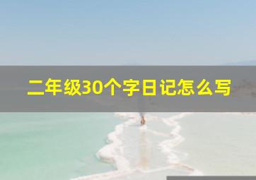 二年级30个字日记怎么写