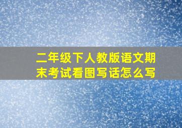 二年级下人教版语文期末考试看图写话怎么写