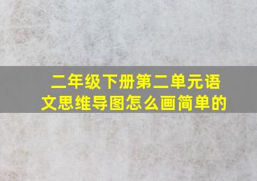 二年级下册第二单元语文思维导图怎么画简单的