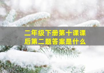 二年级下册第十课课后第二题答案是什么