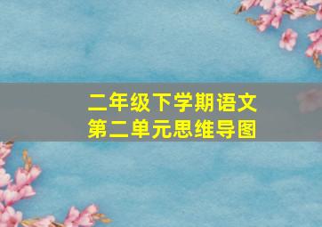 二年级下学期语文第二单元思维导图