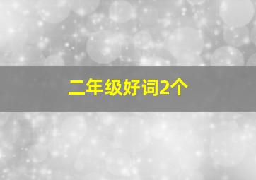 二年级好词2个