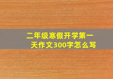 二年级寒假开学第一天作文300字怎么写