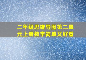 二年级思维导图第二单元上册数学简单又好看