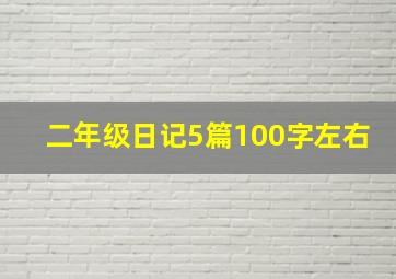 二年级日记5篇100字左右