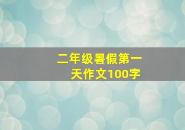 二年级暑假第一天作文100字