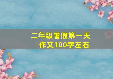 二年级暑假第一天作文100字左右