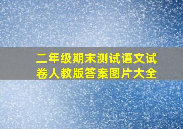 二年级期末测试语文试卷人教版答案图片大全