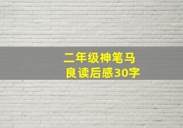 二年级神笔马良读后感30字