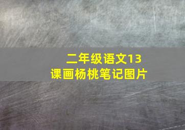 二年级语文13课画杨桃笔记图片