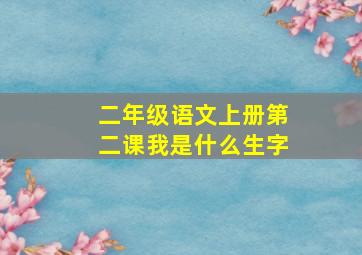 二年级语文上册第二课我是什么生字