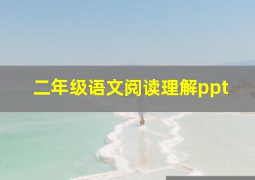 二年级语文阅读理解ppt