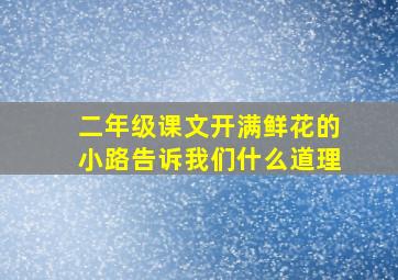 二年级课文开满鲜花的小路告诉我们什么道理