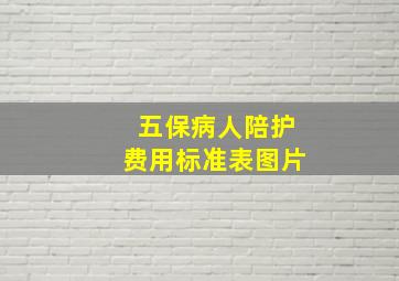 五保病人陪护费用标准表图片