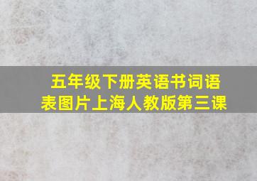 五年级下册英语书词语表图片上海人教版第三课