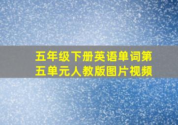 五年级下册英语单词第五单元人教版图片视频