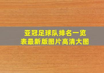 亚冠足球队排名一览表最新版图片高清大图