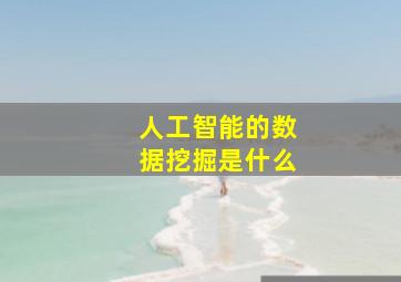 人工智能的数据挖掘是什么