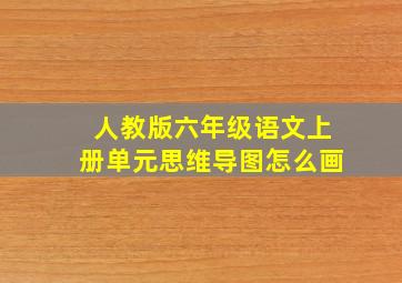 人教版六年级语文上册单元思维导图怎么画