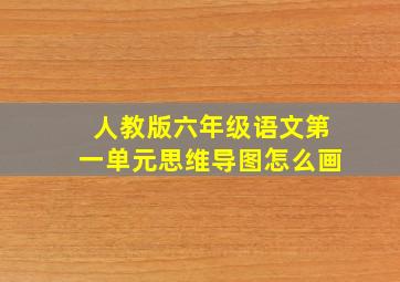 人教版六年级语文第一单元思维导图怎么画