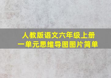 人教版语文六年级上册一单元思维导图图片简单