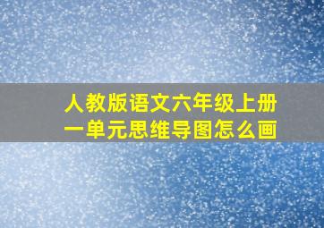 人教版语文六年级上册一单元思维导图怎么画