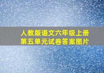 人教版语文六年级上册第五单元试卷答案图片