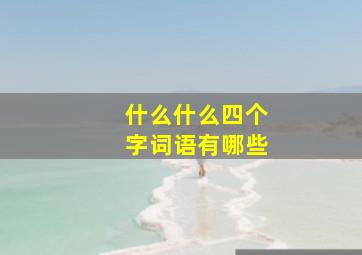 什么什么四个字词语有哪些